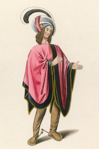 Figura, c 1480, z Britského muzea, Royal M S 19 C VIII